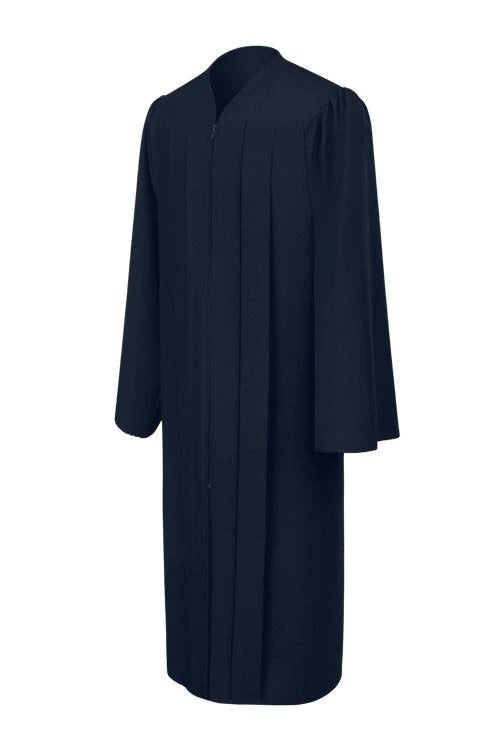 Matte Navy Blue Baptism Robe - Churchings