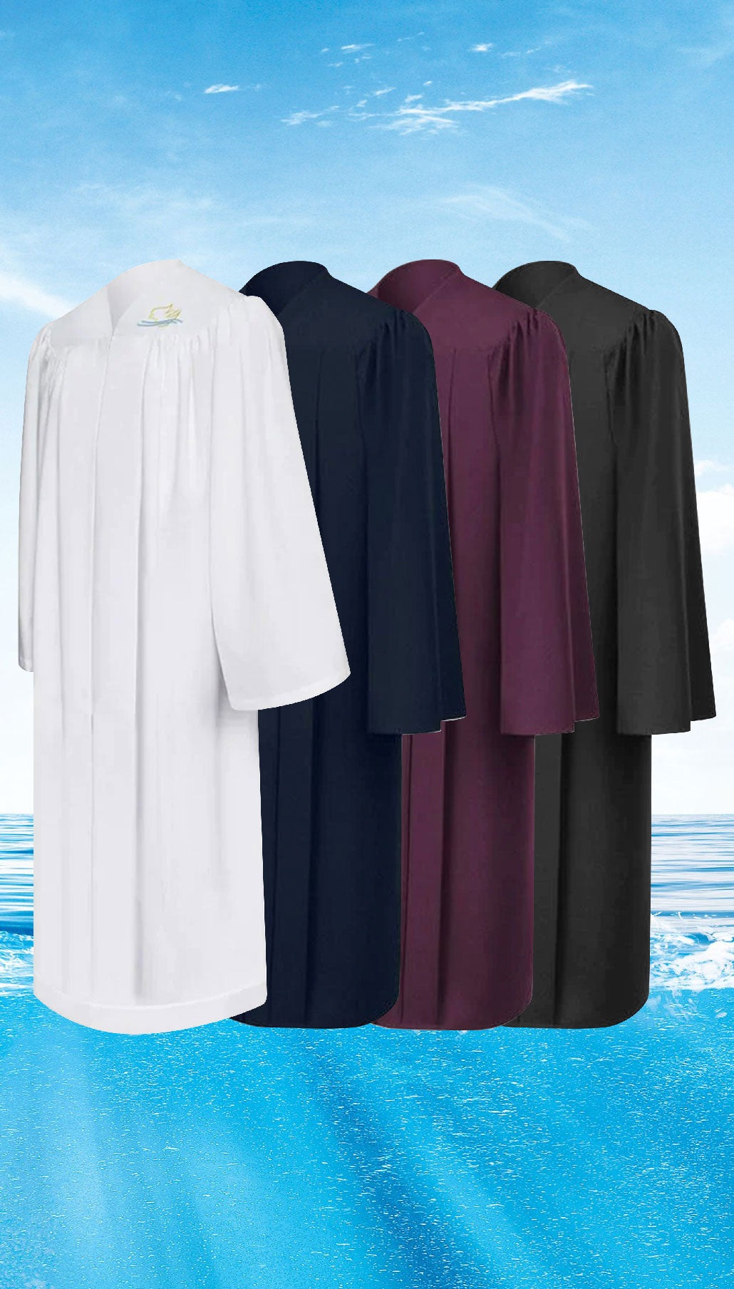 4 Robe Adult Baptism Robes | Premium Men's & Women's Baptism Robes