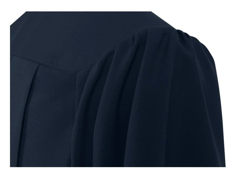 Matte Navy Blue Baptism Robe - Churchings