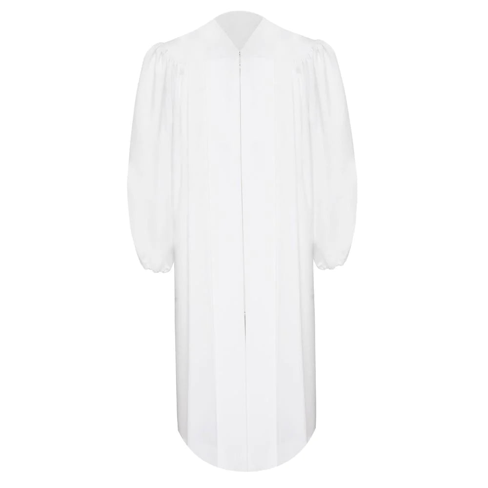 Premium White Baptismal Robe - Churchings