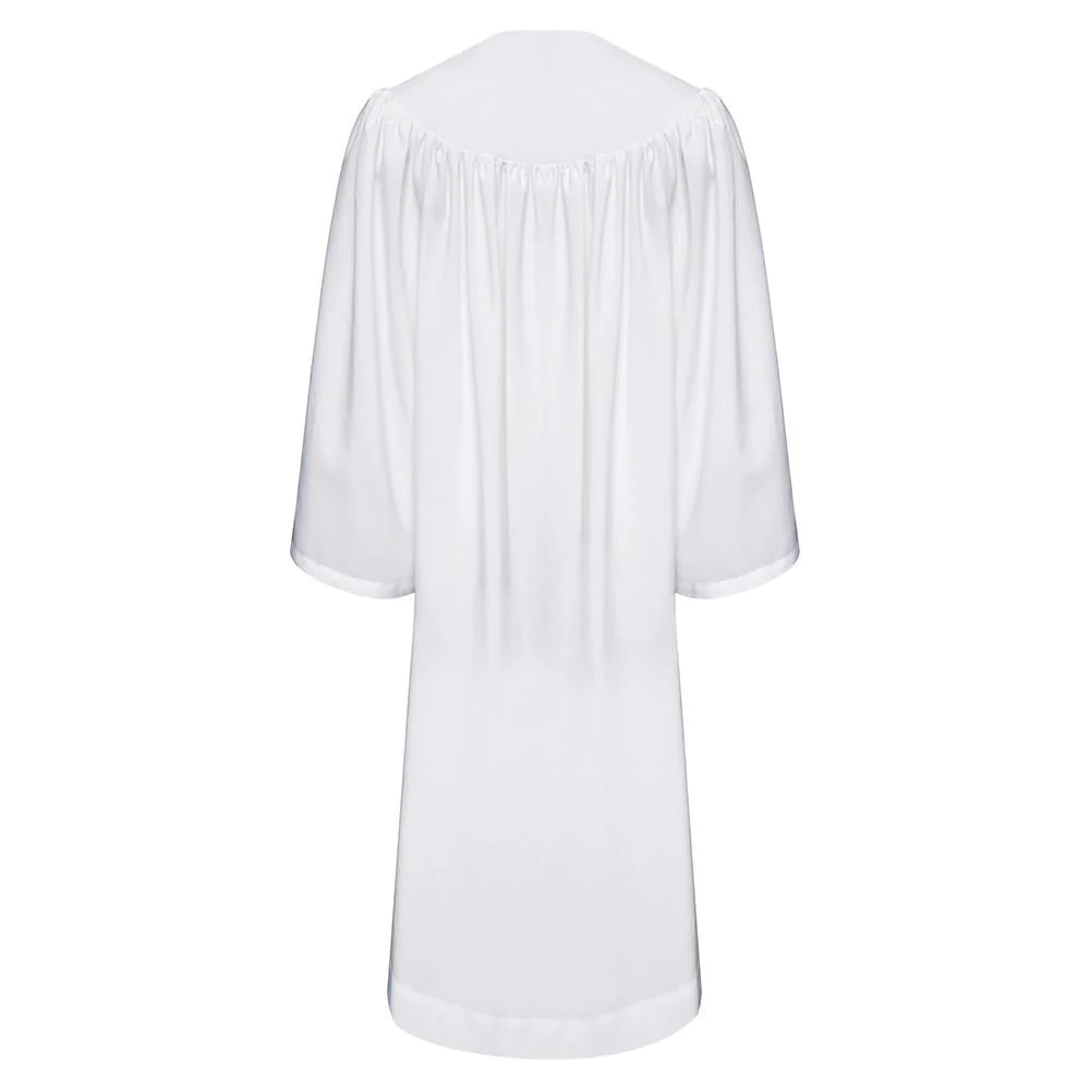 Premium White Baptismal Robe with Embroidered Dove